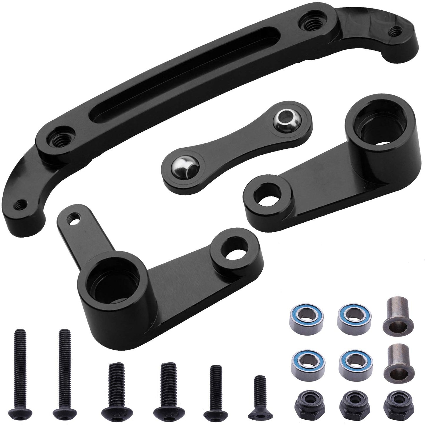 Hobbypark Aluminum Steering Parts Set (Steering Bell Crank, Ackermann Link) for Arrma 1/10 Granite 4X4,Typhon, Big Rock, Senton,