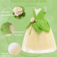 MDYCW Princess Tiana Halloween Costume for Girls, Frog Dress Up Cosplay Birthday Party Outfits