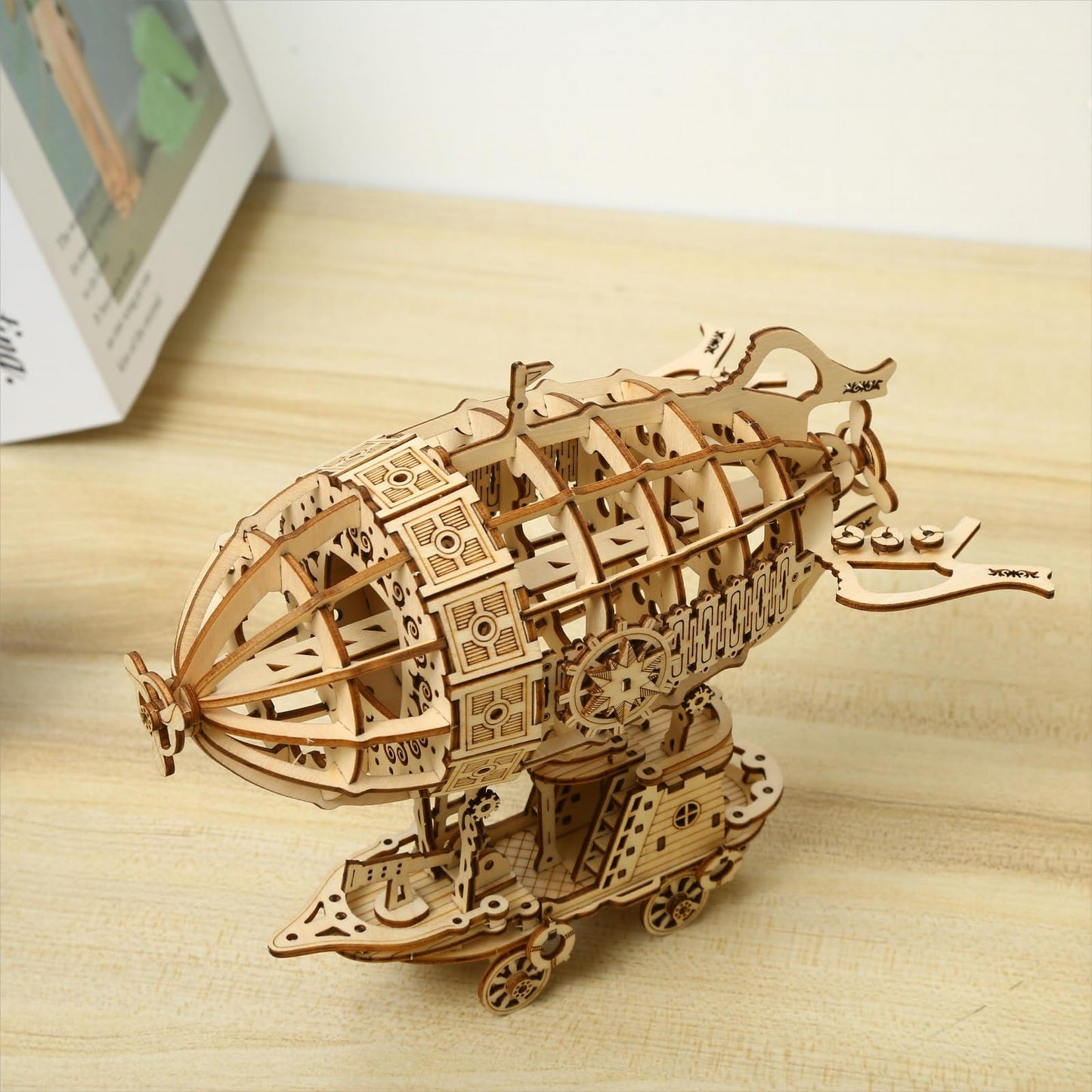 Bennama 3D Wooden Puzzles Airship Model Kits, Brainteaser And Puzzle For Christmas/Birthday,Gifts For Adults And Teens To Build