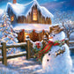 Springbok 500 Piece Jigsaw Puzzle - Country Christmas, Engineered Wood, Multi Color, Model 34-01535, Made in USA