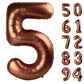 Dark Brown 5 Balloon, Coffee Brown Number Balloons 40 Inch, Chocolate Brown 5Th Birthday Balloon Decorations, Dark Brown Party S