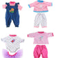 Doll Clothes 4 Sets Doll Fashion Outfits Fit For 43 Cm New Born Baby Dolls 14-16-17 Inch Baby Dolls 15 Inch Dolls 18 Inch Dolls（No Doll