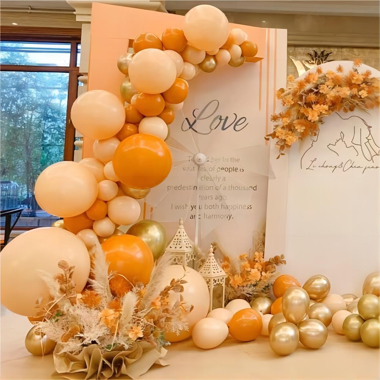 Owpfjg 130Pcs Pastel Orange Balloons Different Sizes 18 12 10 5 Inch For Balloon Garland Arch,Pastel Orange Latex Balloons For B