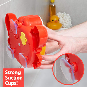 Chuchik Crab Bubble Bath Maker For The Bathtub. Blows Bubbles And Plays 24 Children’S Songs - Baby, Kids Bath Toys Makes Great Gifts For Toddlers - Sing-Along Machine (Light-Red)