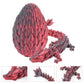 3D Printed Dragon Egg Toy 12'' Crystal Articulated Dragon With Eyes Decor Collectible