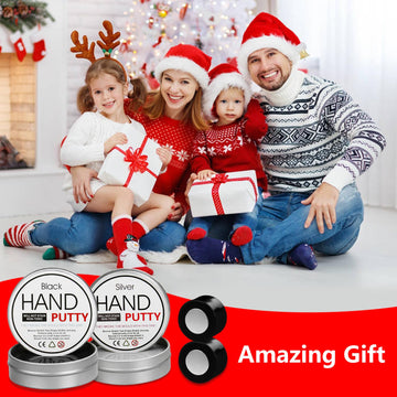 Joypro Magnetic Slime Putty, Magnetic Space Putty Slime With Upgraded Magnet Toys For Kids Adults, Fidget Toy Stress Reliever Puddy For Christmas Stocking Stuffers Birthday Gifts(2 Pack,Black&Silver)