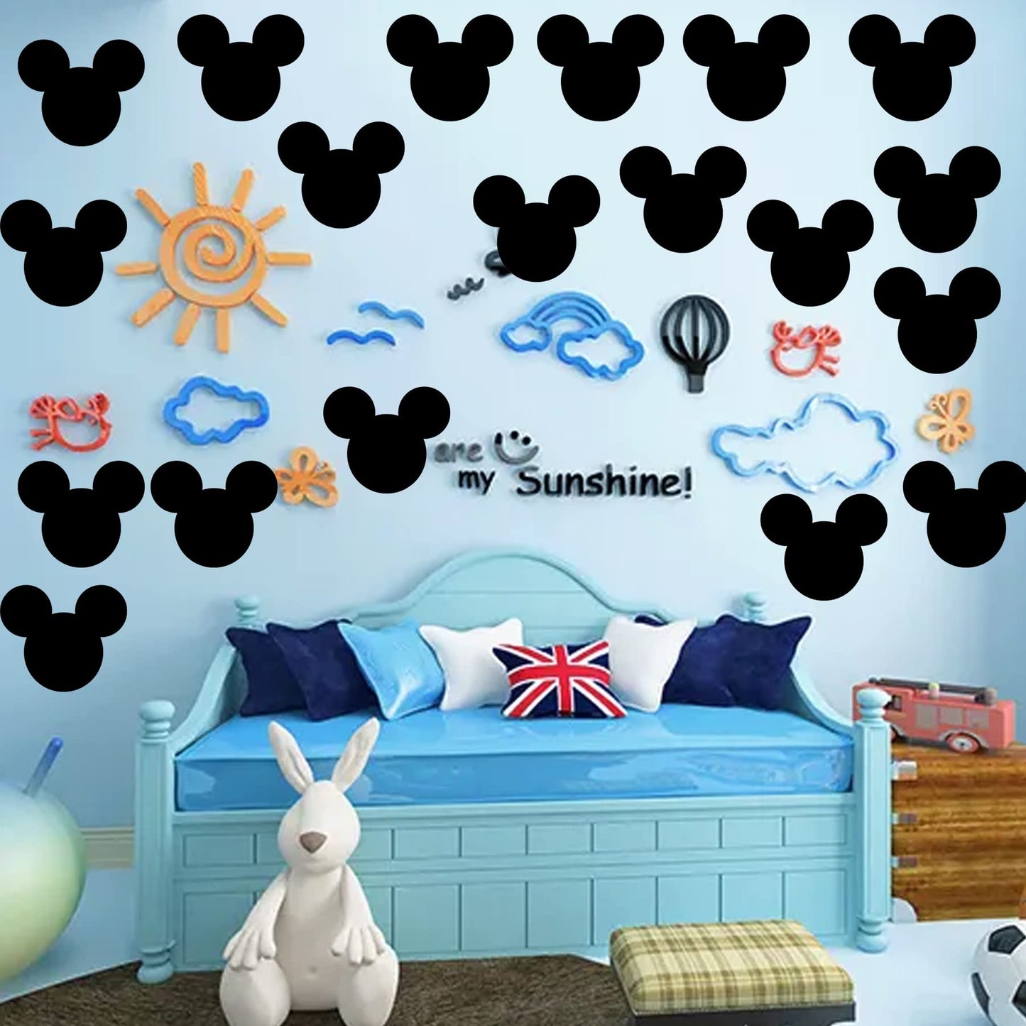 Mickeys Mouse Vinyl Chalk Chalkboard Stickers Minnies Mouse Head Stickers 2.97 x 2.5 Inch PVC Mickeys Stickers Mouse Head Sticke