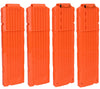 lififun 4 Pack 18-Dart Quick Reload Clip Magazine for Nerf N-Strike advanced Series (Orange)
