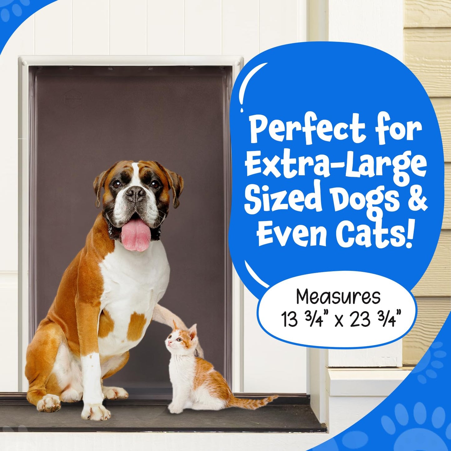 Extra Large Replacement Dog Door Flap compatible with PetSafe Freedom Doggie Doors PAc 11-11040 - Measures 13 34A x 23 34A Made