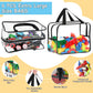 6 Packs Extra Large Toy Storage Bags 12.6  9.25  6.9In With Labels, Reusable Clear Pvc Board Game Storage, Travel Waterproof Org
