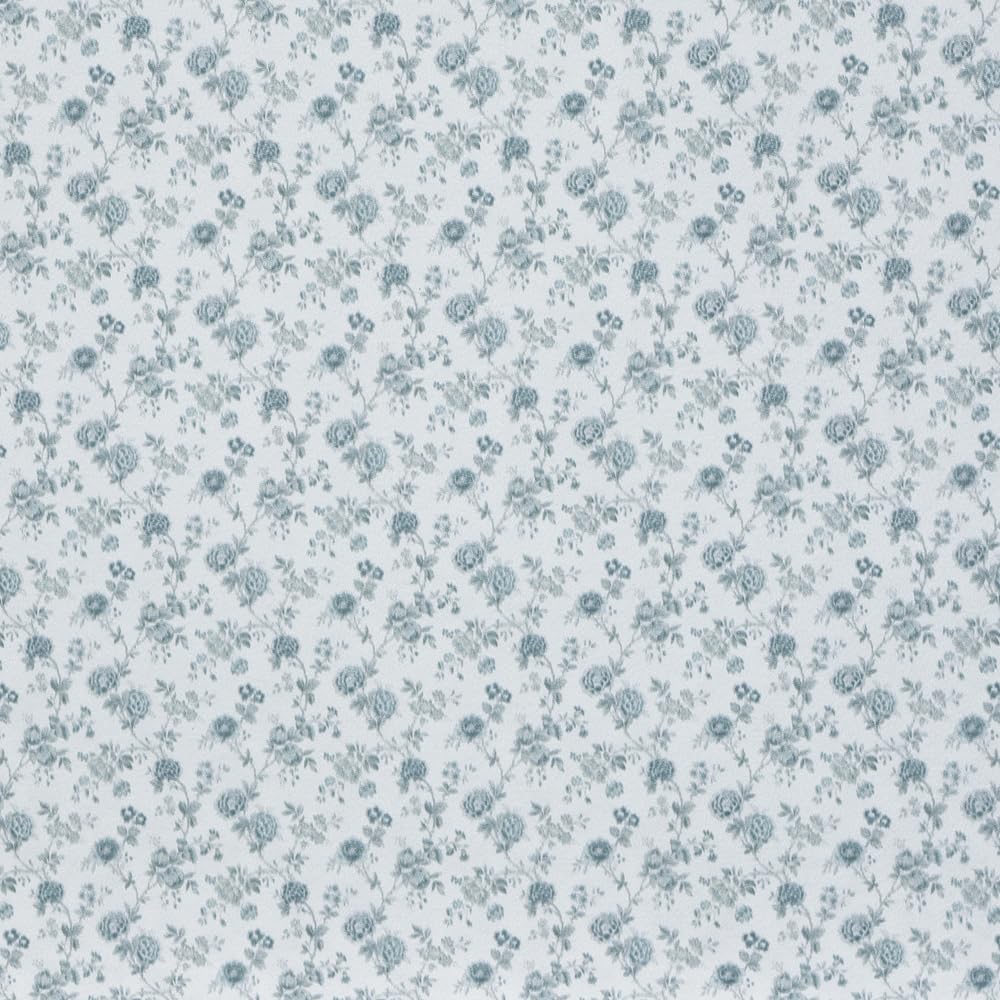 Iland Originality Dollhouse Wallpaper 39 * 15.7 Inch, Dollhouse Accessories On 1:12 Scale Or 1:6 Scale (Blue Rose)