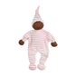 Under The Nile Organic Cotton Black Baby Buddy - Pink And White Stripe