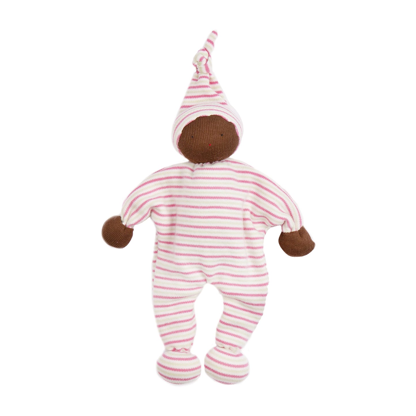 Under The Nile Organic Cotton Black Baby Buddy - Pink And White Stripe