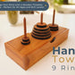 Bsiri Fun Puzzle Board Games Gifts Of Hanoi Tower (9 Rings) With Wooden Designs For Brain Teasers Logic Games Kids And Adults To Challenges Mastermind Game And Think For Fun Learning Tower Puzzles