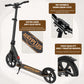 Wayplus Kick Scooter For Ages 6+,Kid, Teens & Adults. Max Load 240 Lbs. Foldable, Lightweight, 8In Big Wheels For Kids, Teen And Adults, 4 Adjustable Levels. Bearing Abec9