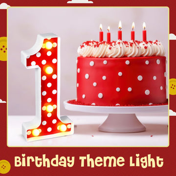 Glooglitter Mouse Birthday Decorations Marquee Light up Number Glowing Mouse Number Sign for 1st 2nd 3rd Boy Girl Kid Birthday P
