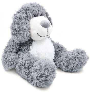 WEIGEDU Smiling Puppy Dog Stuffed Animal Plush Toys for Kids Boys Girls Birthday Nursery Bedtime Easter Gifts  17.7 inches Gray