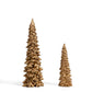Rm Roomers Resin Christmas Tree Figurines Clearance,2Pcs Small Gold Christmas Decorative Figurine Set, Indoor Tabletop Christmas