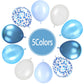 Paready Blue Balloons Set, 60 Pcs 12 Inch Pearl & Metallic Blue, Rubber Baby Shower & Birthday Decorations