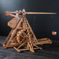 YAQUMW The MINI Counterweight Trebuchet with Wheel Europe Medieval Siege Chariot Catapult  DIY 3D Wooden Puzzles Mechanical Model Kits STEM Projects Tabletop Toy