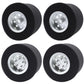HOBOHY 4Pcs Aluminum Front and Rear Wheels Hub Rims with tire Lining/Built Sponge Kit for Tamiya CW01 Chassis Lunch Box G6-01 Mi