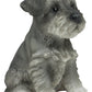 Ebros Realistic Miniature Schnauzer Puppy Statue 5.75' Tall Animal Dog Collectible Lifelike Schnauzer Figurine Decor