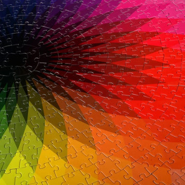 Lrrh 1000 Pcs Round Jigsaw Puzzles Rainbow Palette Intellectual Game For Adults And Kids