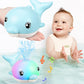 CAHILON Dolphin Sprinkler Bath Toy - Rechargeable, Light Up Music, Blue, 4.13 x 6.89 x 3.35 inches, Perfect for 1-6