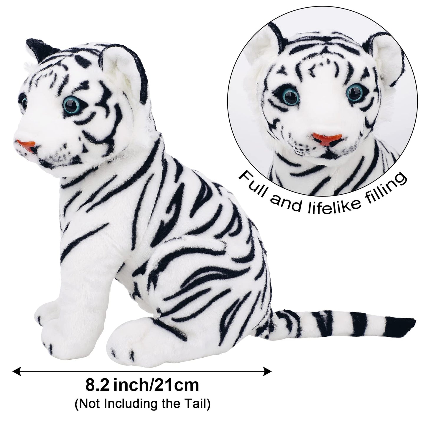 Berry President Stuffed Animal Toys, Plush Toys, Sitting Tiger Stuffed Toys, Lifelike And Lovely Animal Dolls, Gifts For 3+ Boys