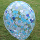 Mybbshower Tissue Paper Wedding Confetti in Blue White Silver for Boys Birthday Party Bridal Baby Shower Table Decor 25 mm Pack