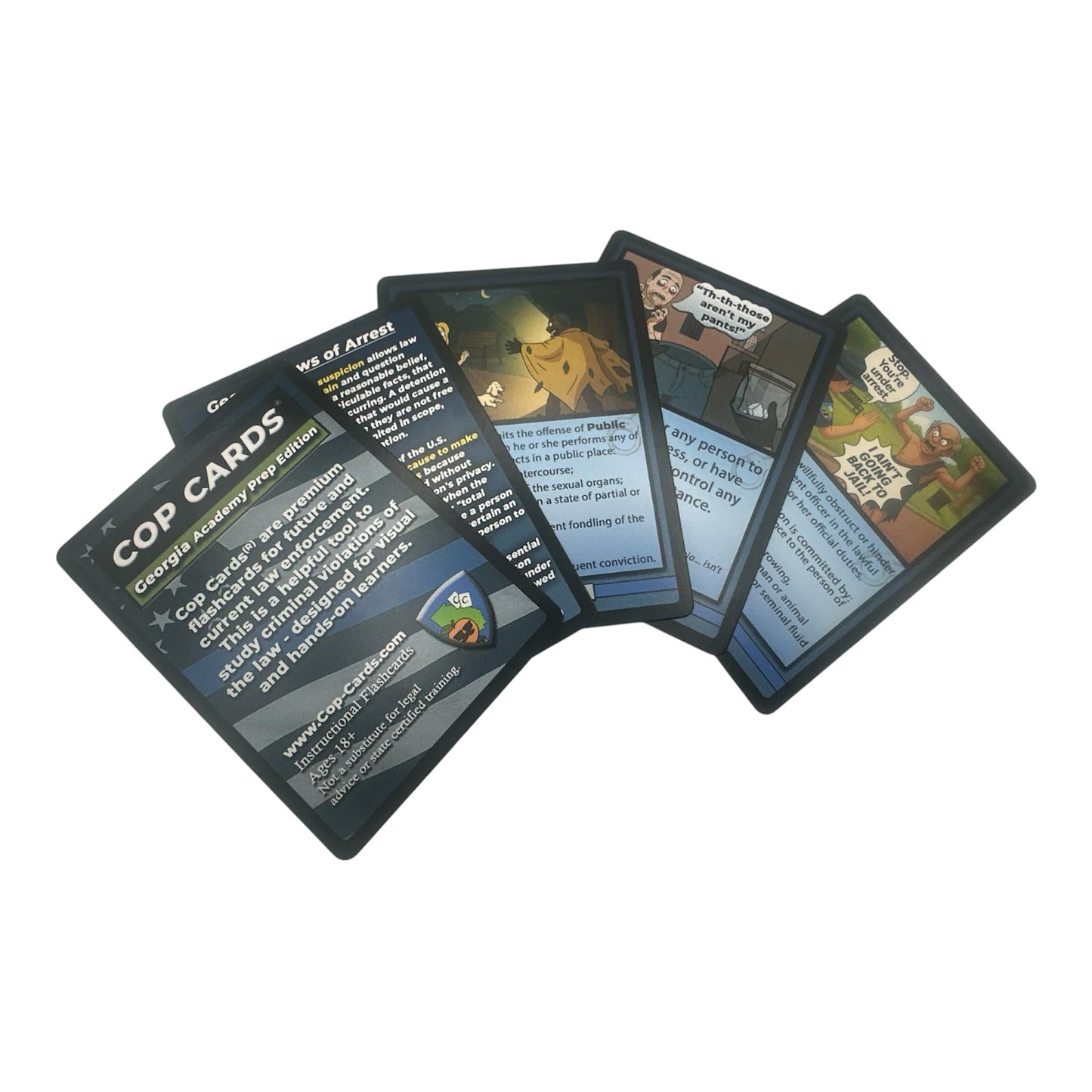 Cop Cards Premium Flashcards for Law Enforcement - 2.5"x3.5" Multi Cardboard Learning Aid