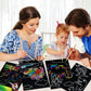 JUNQIU Scratch Art for Kids, Rainbow Scratch Paper Art Set - Dinosaurs, Arts and Crafts for Kids Ages 4-8 Girls Boys, Kids Activ