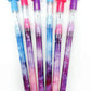 Tiny Mills 24 Pcs Galaxy Outer Space Multi Point Stackable Pencil with Eraser for Outer Space Galaxy Birthday Party Favor Prize