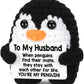 Gifts for Husband from Wife Birthday Christmas, to My Husband Handmade Crochet Mini Penguin Wedding Anniversary Birthday Gifts f