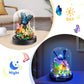 ZQJKLE Flower Bouquet Butterfly Building Set with LED String Light, Butterfly Flower Botanical Collection, 530 Pcs Mini Bricks B