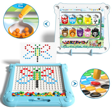 2-In-1 Large Magnetic Drawing Board For Toddlers Kids, Magnetic Color And Number Maze, Magnetic Dot Art Board For Kids, Montesso