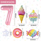 Donut 7Th Birthday Decorations,Sweet 7Th Birthday Party Decorations For 7Th Birthday Donuts Foil Balloons Sweet 7Th Donut Birthday Party Decorations Party Supplies Backdrops For Girls