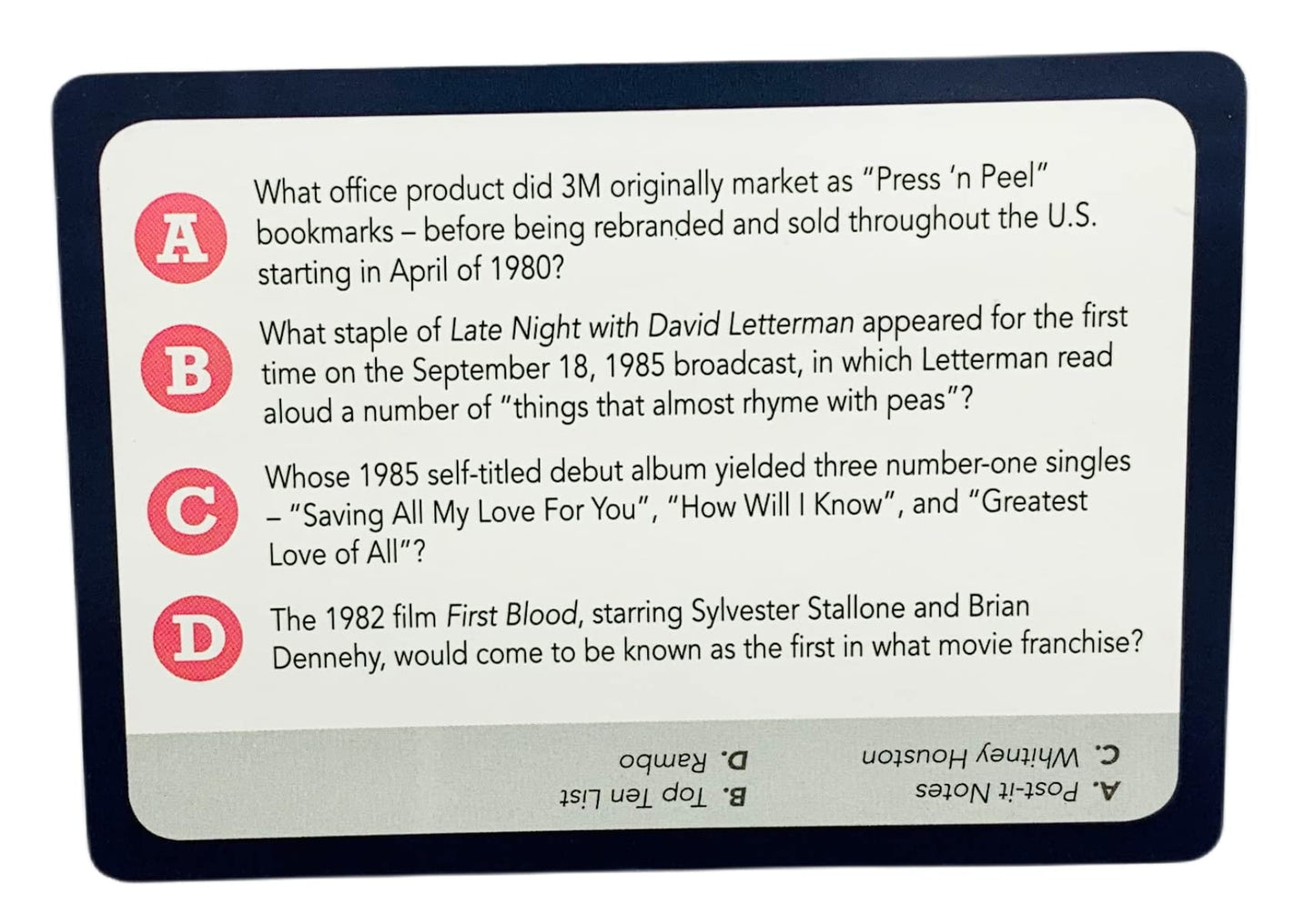 You Gotta Know 1980S - Trivia Game