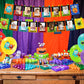 Monster 1st Birthday Decorations Kit - Monster Bash Photo Banner Balloons Cupcake Toppers for Little Monster Party Supplies