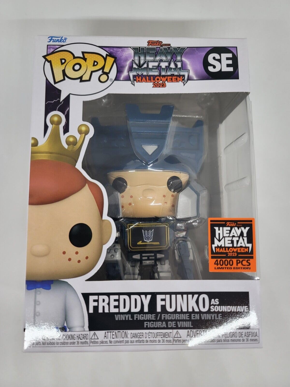 Funko Pop Freddy Funko As Soundwave 2023 Heavy Metal Halloween 4K Pc Exclusive
