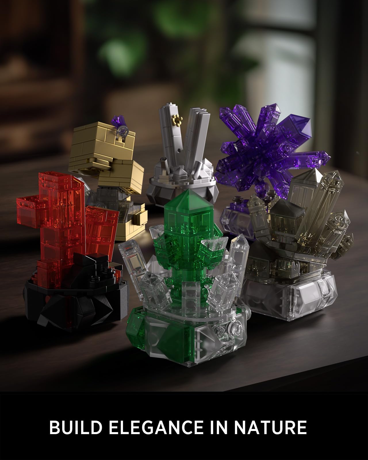 Nifeliz Geology Rock Collection Building Set, 616PCS, Gemstone Models, Creative Desk Decoration, Model NF10306, Small Size