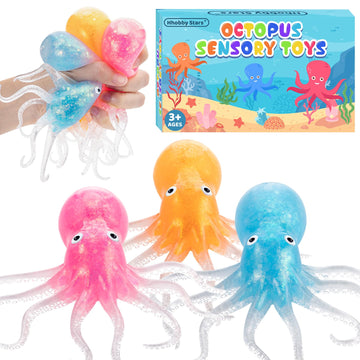 Octopus Stress Balls For Kids Adults, Octopus Squeeze Balls Sensory Fidget Toys, Squishy Toys For 3 4 5 6 7 8 9 10 Boys Girls Gifts, Classroom Prizes Party Favors For Toddlers