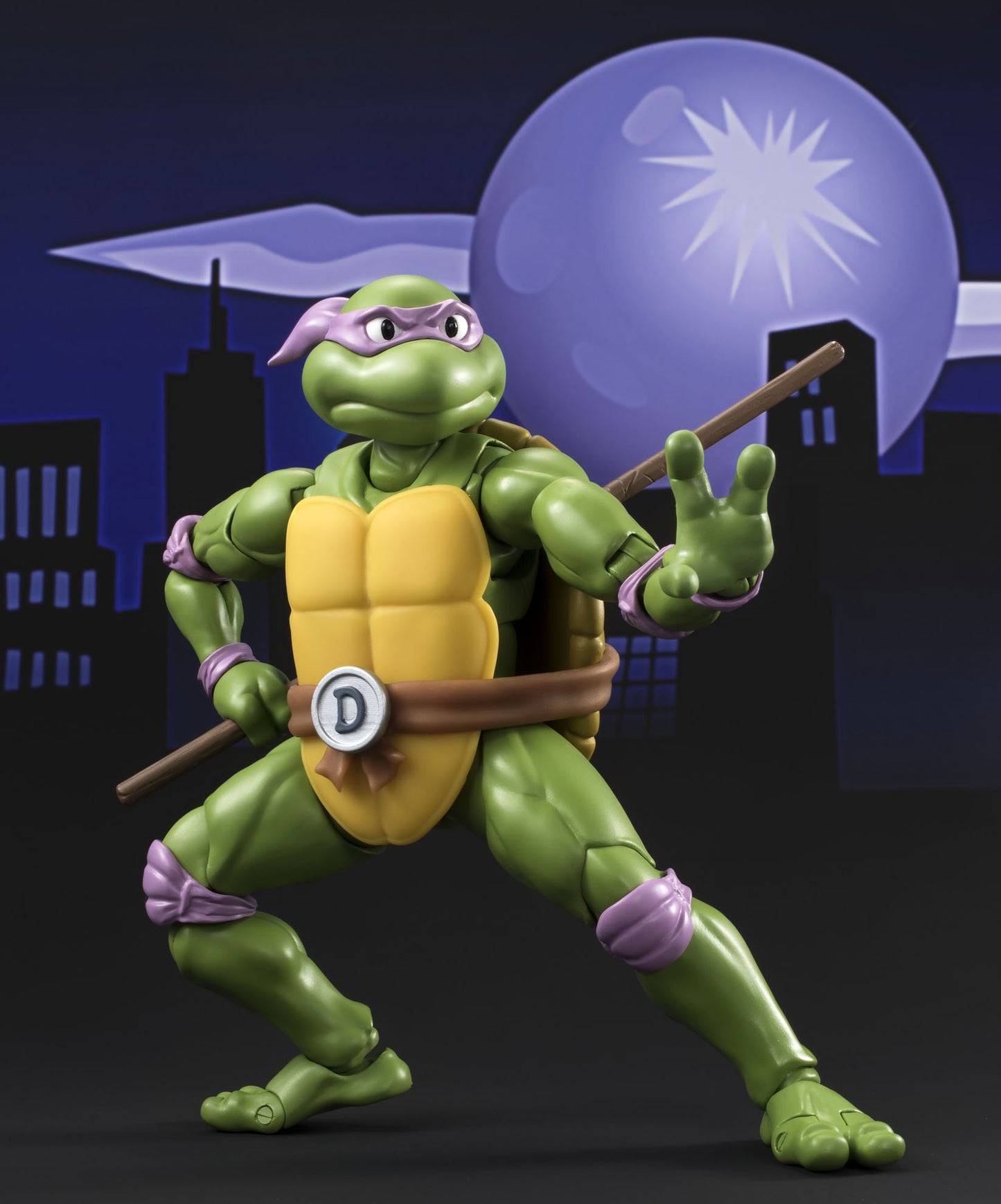 Bandai TAMASHII NATIONS S.H. Figuarts Donatello Action Figure, 6" Green, Plastic, Model BAN06451, Teenage Mutant Ninja Turtles