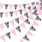 Boao 5 Pcs Cow Print Pennant Banners, Cow Print Pennant Banner Birthday Party Supplies for Western Cowboy Theme Decoration Baby 