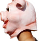 PartyHop Happy Pig Mask - Pink Rubber Costume Accessory, Free Size, Model ABMJ_KTZ2