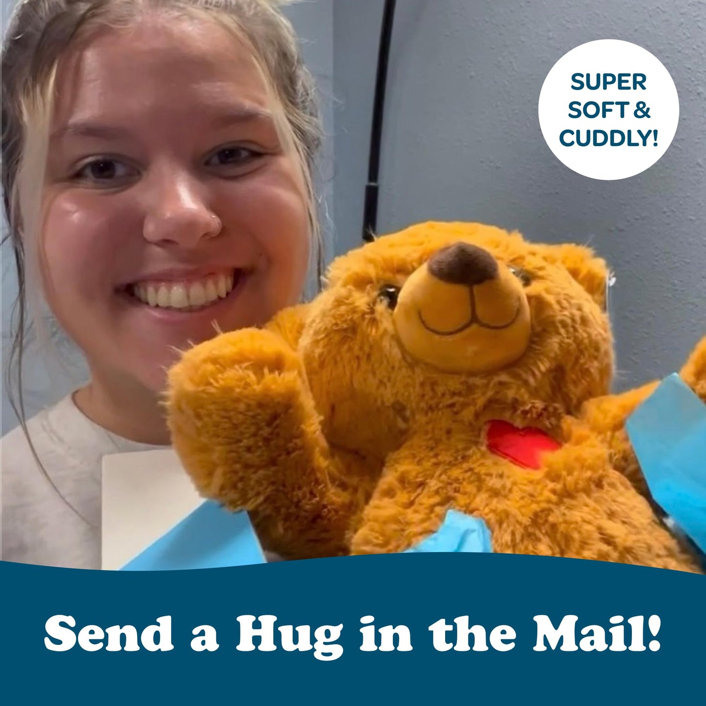 SendAFriend Toby The Teddy Bear Stuffed Animal Care Package, 10" Brown Polyester Gift Box for Any Occasion