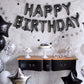 16 Inch Black Happy Birthday Aluminum Foil Letters Balloons Birthday Balloons Banner Sign For Men Women Kids Birthday Party Deco