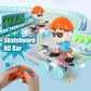 Remote Control Car Stunt Car,Skateboard RC Car with Light Music,360Spins Light Up Skateboard,Toys for 3 4 5 6 Year Old Boy Girls