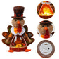 Aoutrow Lighted Thanksgiving Turkey,10 Inches Plush Light Up Turkey Toy Holiday Present, Battery Operated Xmas Gifts Winter Mant