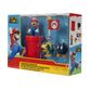 Super Mario 2.5' Action Figures Bowser'S Airship Deck Diorama Playset